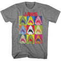 Graphite heather Jaws t-shirt featuring Jaws Jawhol design