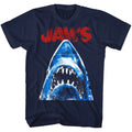 Navy Jaws t-shirt featuring Jaws Halftone design