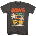 Smoke gray Jaws t-shirt featuring Jaws 1975 design