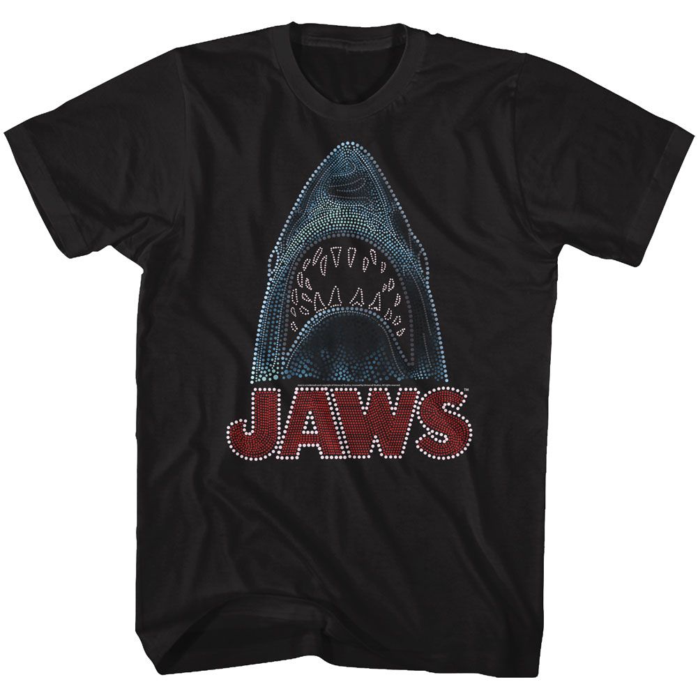 Black Jaws t-shirt featuring Jaws Be-Dazzled design