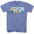 Light blue heather Jaws t-shirt featuring Jaws Billboard 2 design