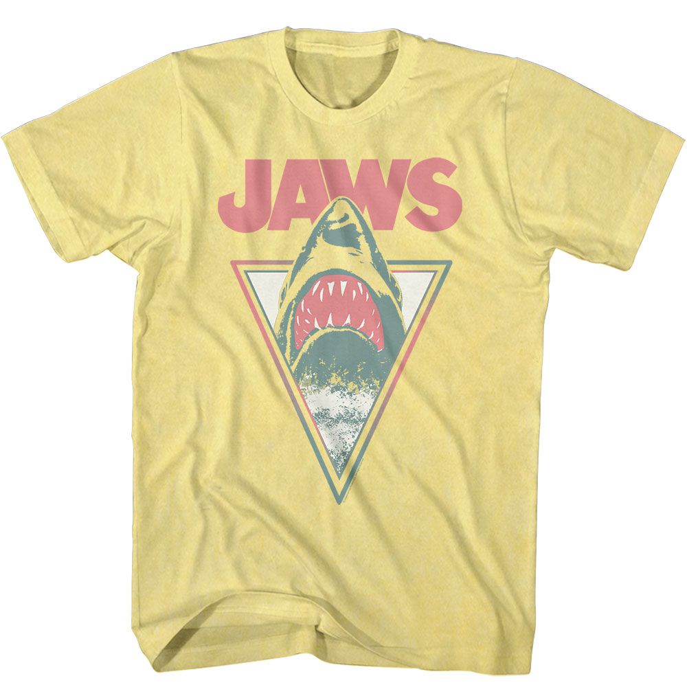 Yellow heather Jaws t-shirt featuring Jaws Neon Jaws design