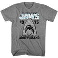 Graphite heather Jaws t-shirt featuring Jaws Gray and White design