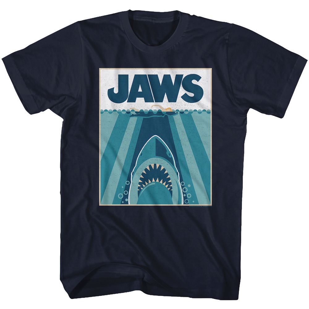 Navy Jaws t-shirt featuring Jaws JAW5441 design