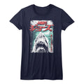 Jaws Ladies T-Shirt - Worn Japanese Poster