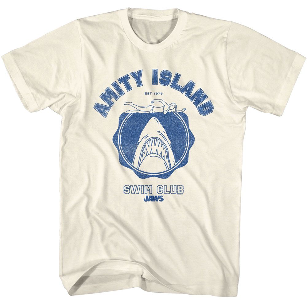 Natural Jaws t-shirt featuring Jaws Amity Island Swim Club design