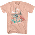 Peach Jaws t-shirt featuring Jaws Don't Go In The Water design