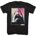 Black Jaws t-shirt featuring Jaws Square Shark design