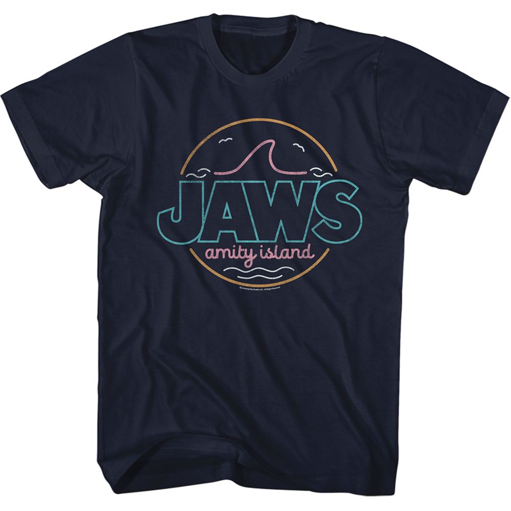 Navy Jaws t-shirt featuring Jaws Line design