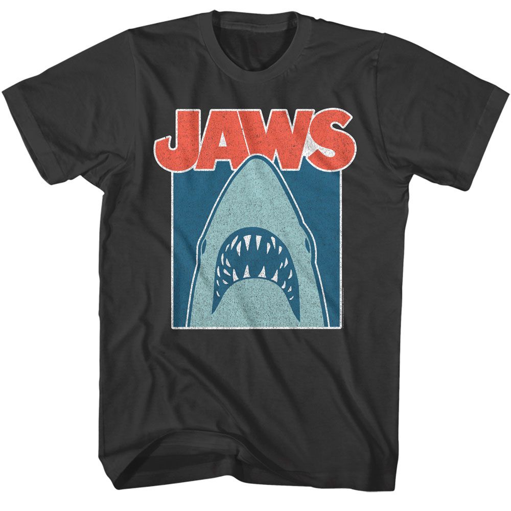 Smoke gray Jaws t-shirt featuring Jaws Minimal design