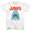 White Jaws t-shirt featuring Jaws Minimal Smile Sob design