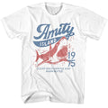 White Jaws t-shirt featuring Jaws Clear Skies 1975 design
