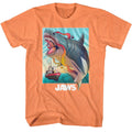 Cantaloupe orange Jaws t-shirt featuring Jaws Colorful design