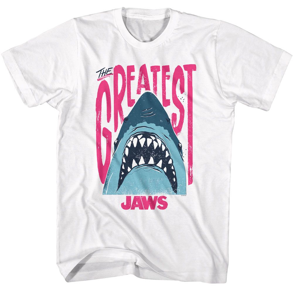 White Jaws t-shirt featuring Jaws The Greatest design