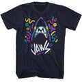 Navy Jaws t-shirt featuring Jaws Doodles design