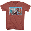 Terracotta Jaws t-shirt featuring Jaws Amity Island Postcard design