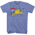 Light blue heather Jaws t-shirt featuring Jaws 75 Island Map design