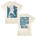 Natural Jaws t-shirt featuring Jaws Two Tone design (front and back)