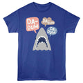 Royal blue Jaws t-shirt featuring Jaws Da Dum Da Dum design