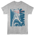 Gray heather Jaws t-shirt featuring Jaws Two Tone design