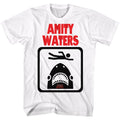 White Jaws t-shirt featuring Jaws Amity Waters design