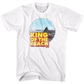 White Jaws t-shirt featuring Jaws King Of The Beach design