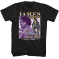 Black James Brown t-shirt featuring James Brown Two Pic Square design