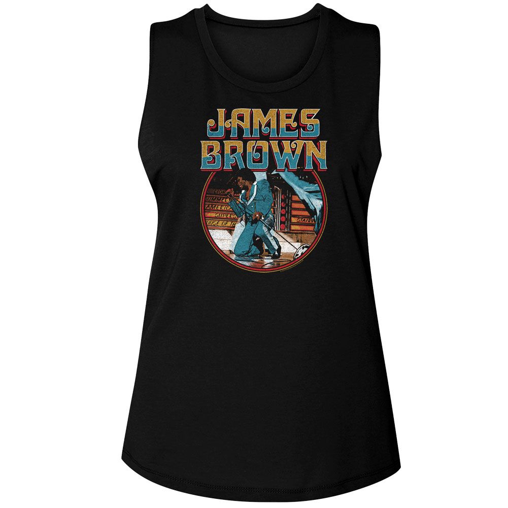 James Brown Ladies Muscle Tank - Kneel Circle
