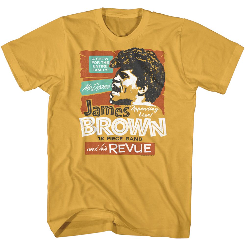 Ginger James Brown t-shirt featuring James Brown Revue tour design