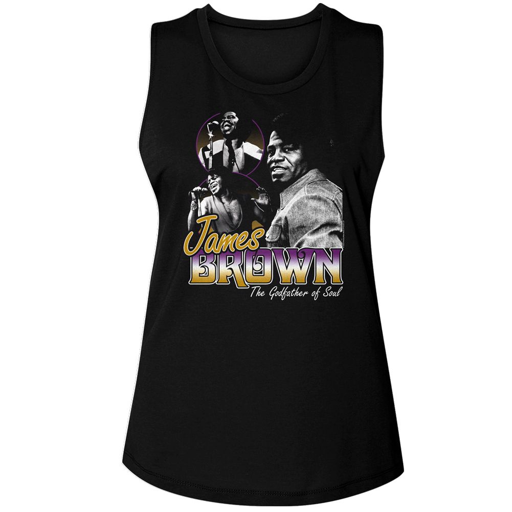 James Brown Ladies Muscle Tank - Godfather of Soul