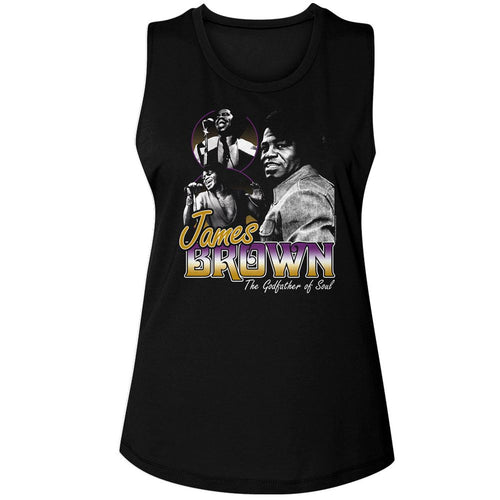 James Brown Ladies Muscle Tank - Godfather of Soul