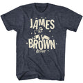 Navy heather James Brown t-shirt featuring James Brown Monochrome Revue design