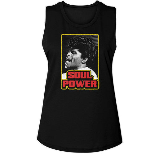 James Brown Ladies Muscle Tank - Soul Power