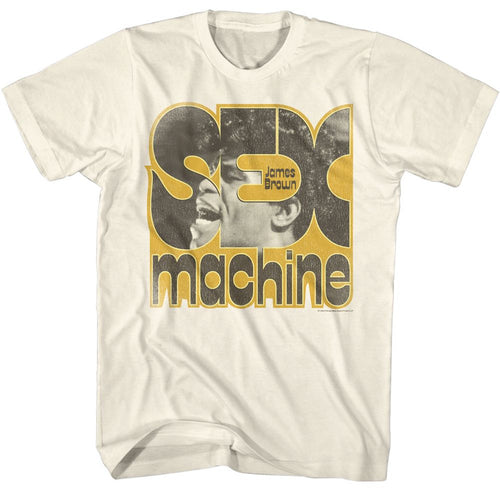 Natural James Brown t-shirt featuring James Brown Get Up I Feel Like Being a Sex Machine design