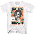 White James Brown t-shirt featuring James Brown Stars design