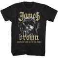 Black James Brown t-shirt featuring James Brown Cost To Be The Boss design