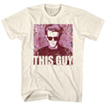 Natural James Dean t-shirt featuring James Dean Flowery Dean design