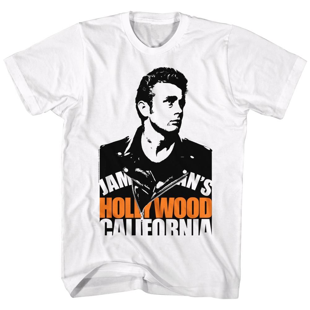 White James Dean t-shirt featuring James Dean Blocked design