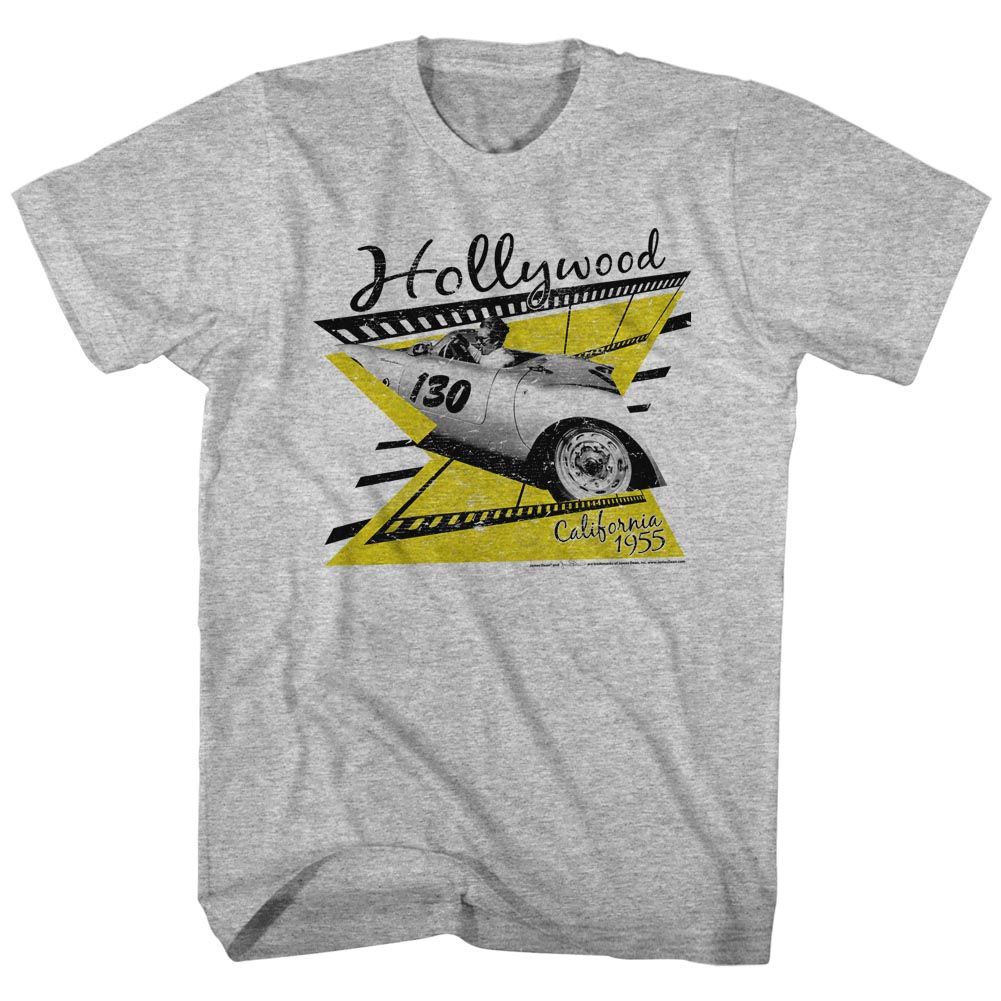 Gray heather James Dean t-shirt featuring James Dean California 1955 design