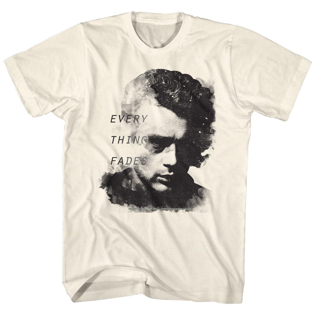 Natural James Dean t-shirt featuring James Dean Everything Fades design
