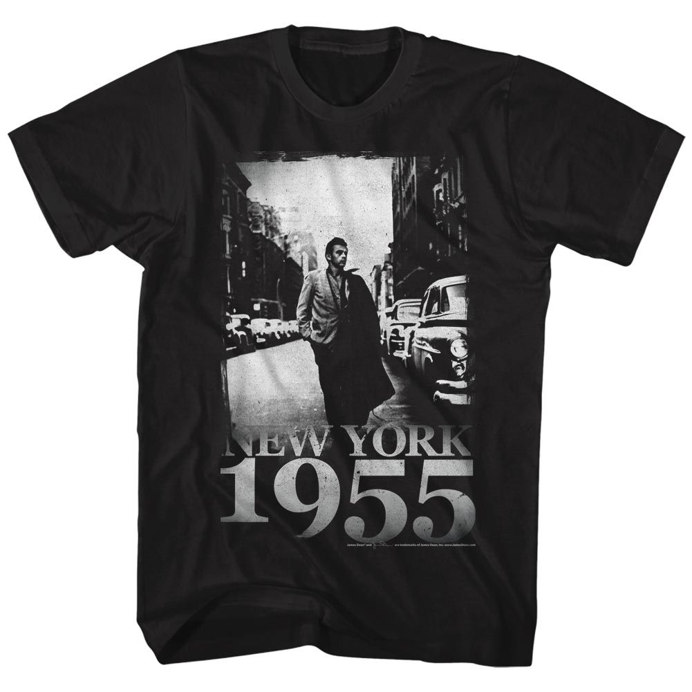 Black James Dean t-shirt featuring James Dean 1955 design