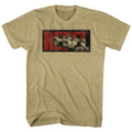 Khaki Heather James Dean t-shirt featuring a Rebel design