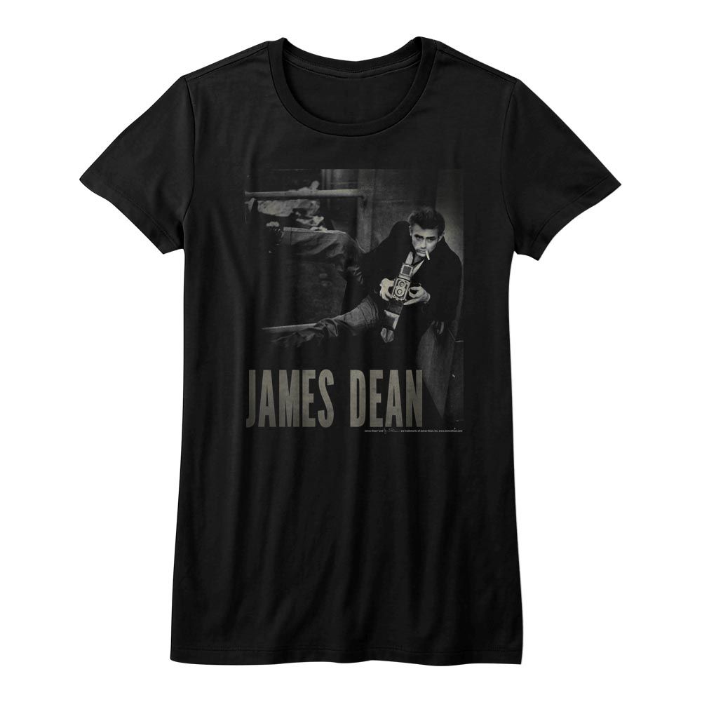 James Dean Ladies T-Shirt - Camera