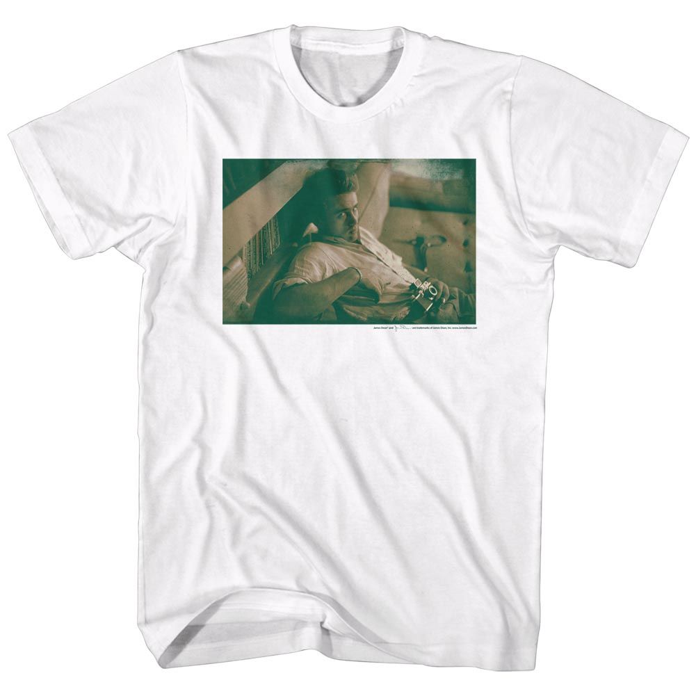 White James Dean t-shirt featuring James Dean Hi design