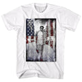 White James Dean t-shirt featuring James Dean American design