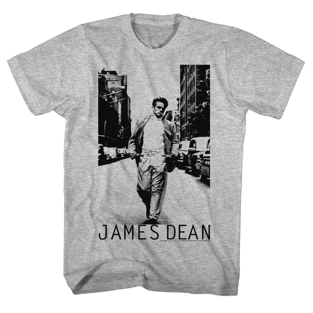 Gray heather James Dean t-shirt featuring James Dean Walk Walk design