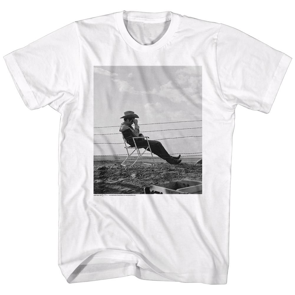 White James Dean t-shirt featuring James Dean Out There design