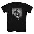 Black James Dean t-shirt featuring James Dean He's Dark N Stuff design