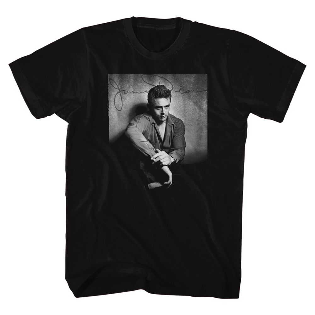 Black James Dean t-shirt featuring James Dean He's Dark N Stuff design