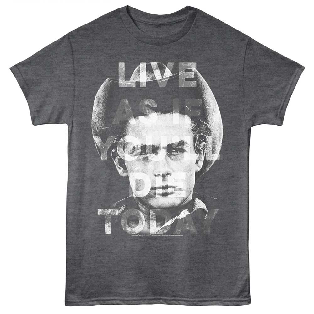 Heather charcoal James Dean t-shirt featuring James Dean Thanks Jim design